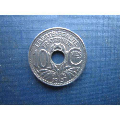Монета 10 сантимів Франція 1937