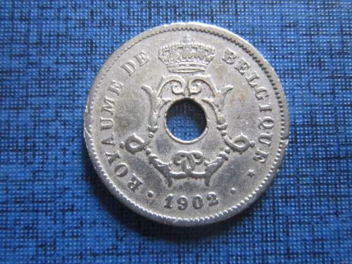 монета 10 сантимов Бельгия 1902 французский тип