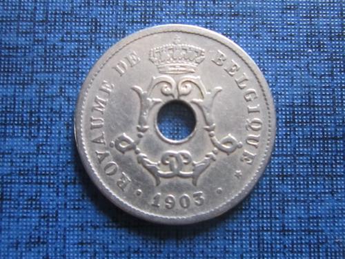монета 10 сантимов Бельгия 1903 французский тип нечастая, маленькая дата