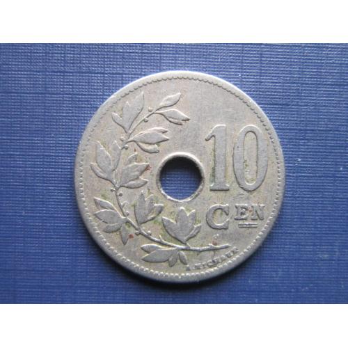 Монета 10 сантимов Бельгия 1905 бельгийский тип