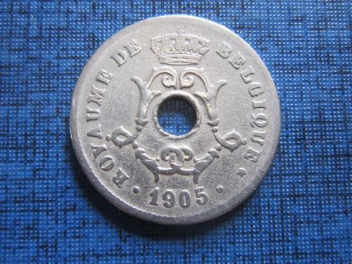 монета 10 сантимов Бельгия 1905 французский тип