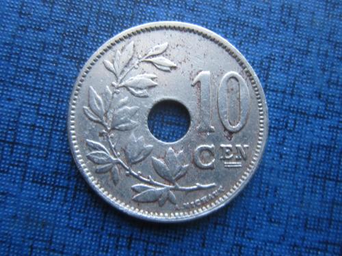 Монета 10 сантимов Бельгия 1924 бельгийский тип