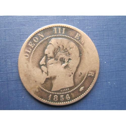 Монета 10 сантимов Франция 1856 Наполеон III