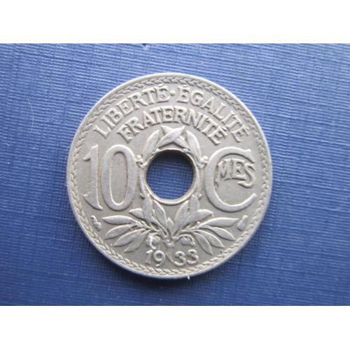 Монета 10 сантимов Франция 1933