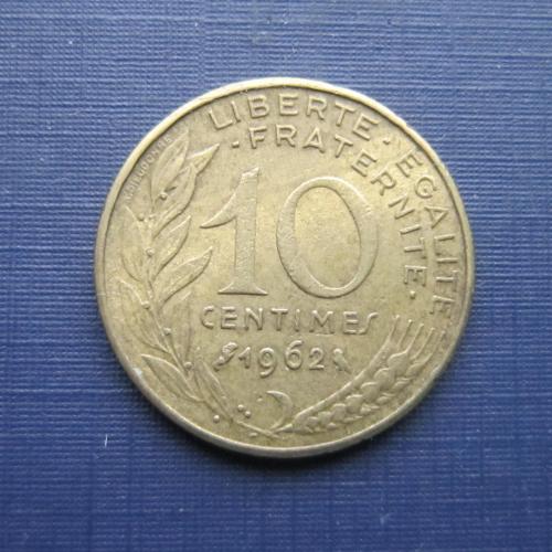 Монета 10 сантимов Франция 1962 