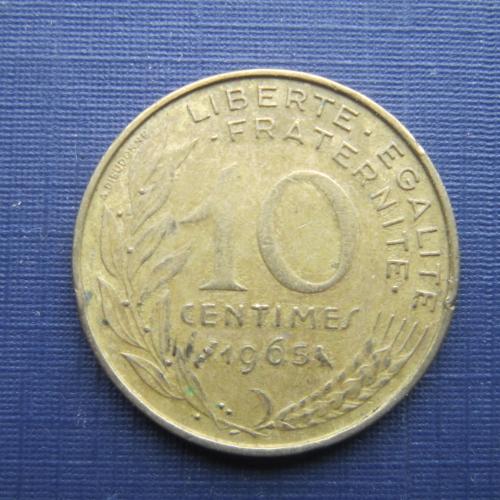Монета 10 сантимов Франция 1965