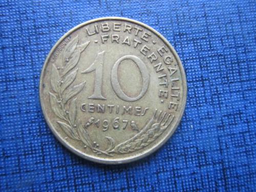 Монета 10 сантимов Франция 1967
