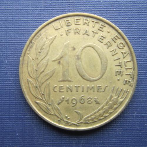 Монета 10 сантимов Франция 1968