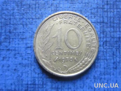 Монета 10 сантимов Франция 1970
