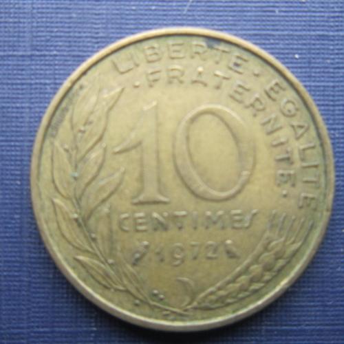 Монета 10 сантимов Франция 1972