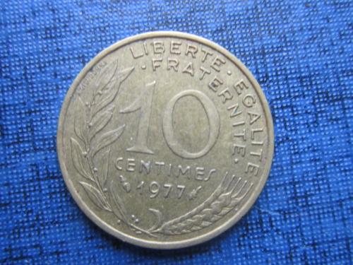 Монета 10 сантимов Франция 1977