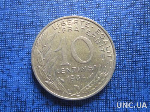 Монета 10 сантимов Франция 1984

