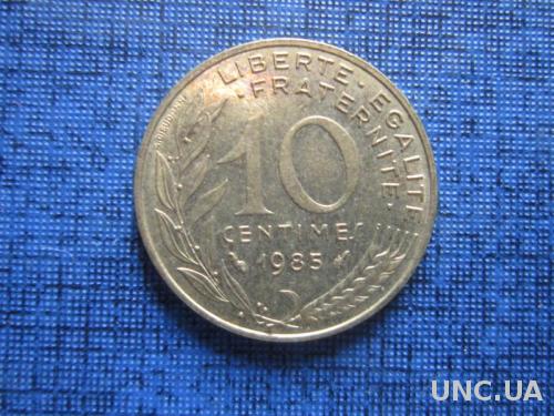 Монета 10 сантимов Франция 1985

