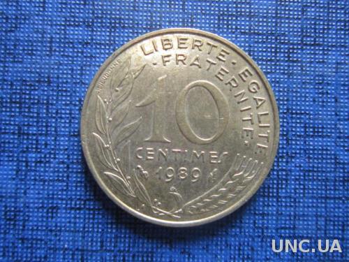 Монета 10 сантимов Франция 1989
