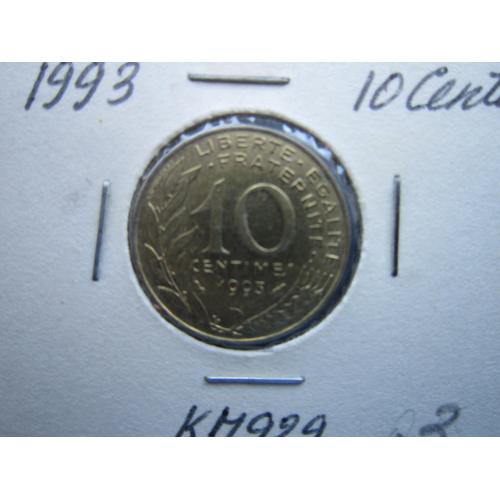 Монета 10 сантимов Франция 1993