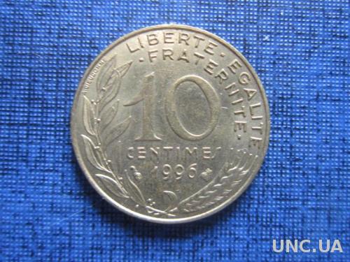 Монета 10 сантимов Франция 1996
