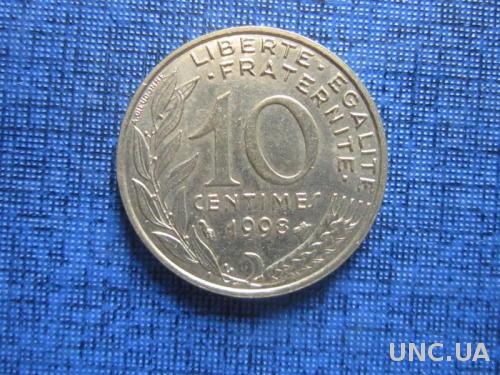 Монета 10 сантимов Франция 1998
