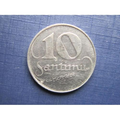 Монета 10 сантимов Латвия 1922