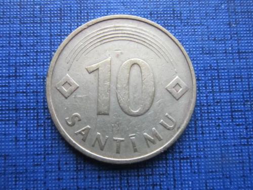 Монета 10 сантимов Латвия 1992