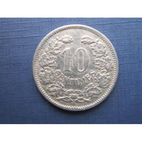 Монета 10 сантимов Люксембург 1901