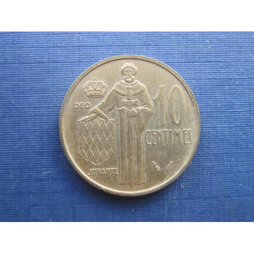 Монета 10 сантимов Монако 1977