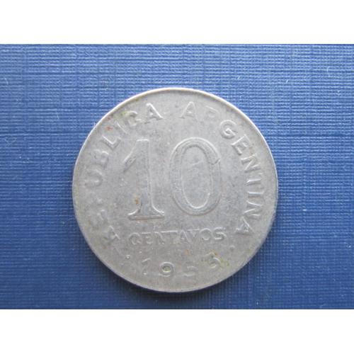 Монета 10 сентаво Аргентина 1953 магнитная