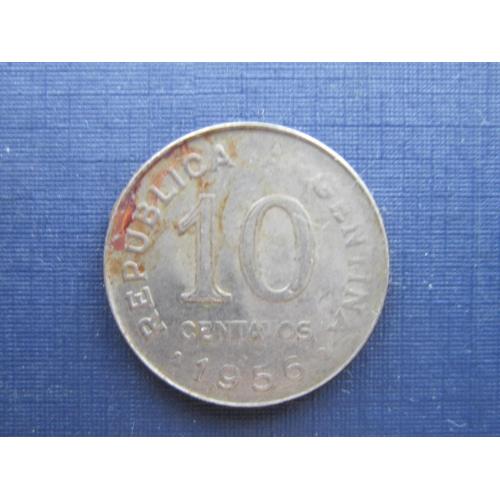 Монета 10 сентаво Аргентина 1956
