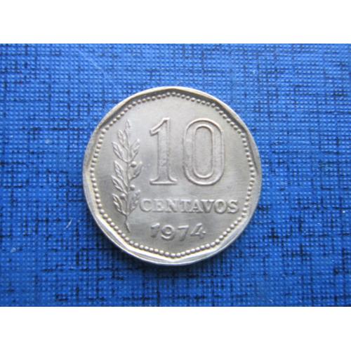 Монета 10 сентаво Аргентина 1974