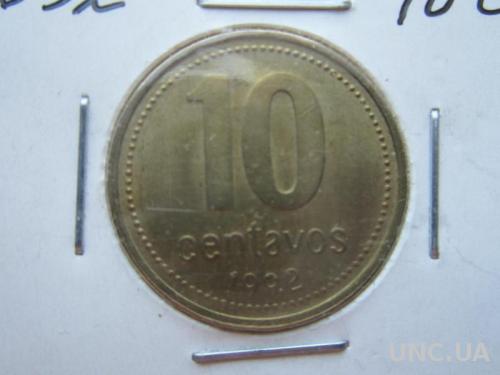 монета 10 сентаво Аргентина 1992
