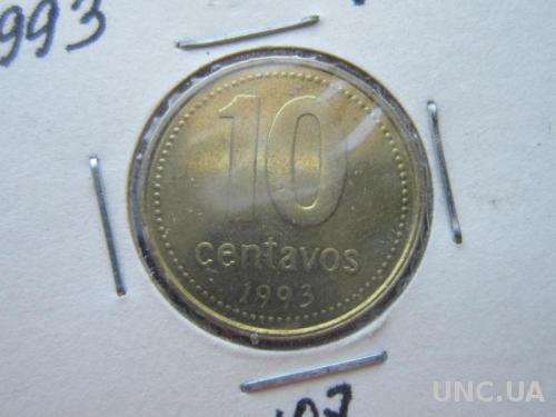 монета 10 сентаво Аргентина 1993
