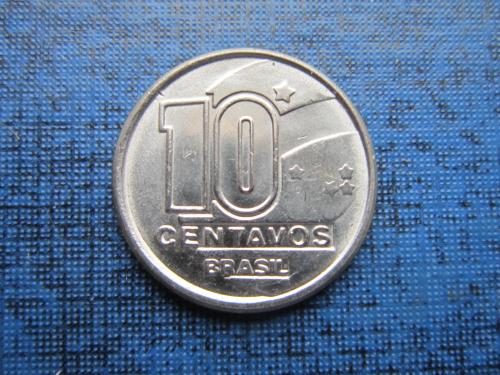 Монета 10 сентаво Бразилия 1989 рабочий в алмазной шахте состояние