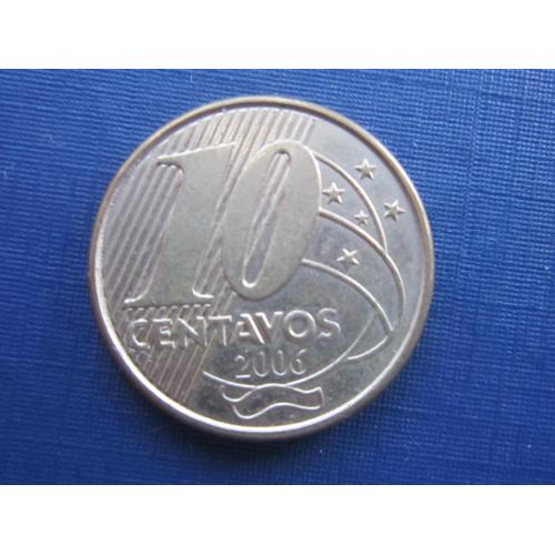 Монета 10 сентаво Бразилия 2006