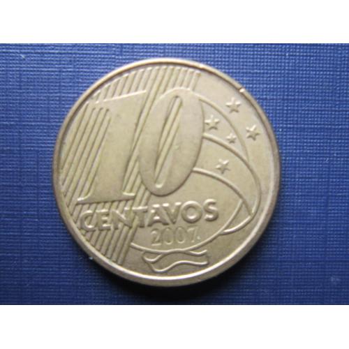 Монета 10 сентаво Бразилия 2007