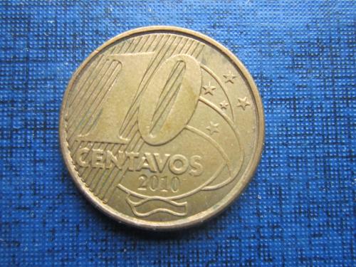 Монета 10 сентаво Бразилия 2010
