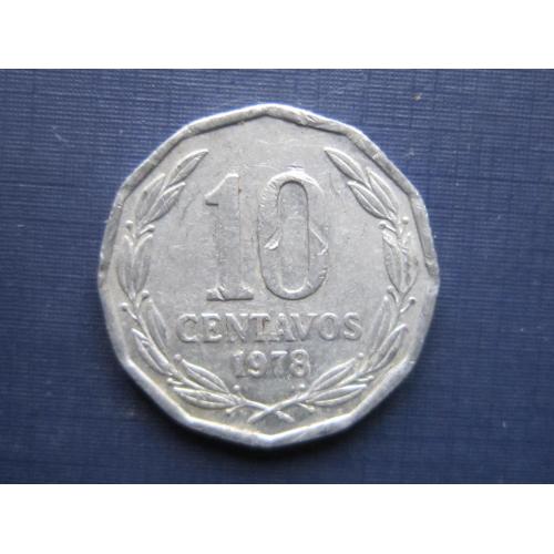 Монета 10 сентаво Чили 1978 фауна кондор