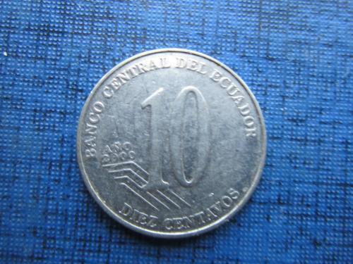Монета 10 сентаво Эквадор 2000