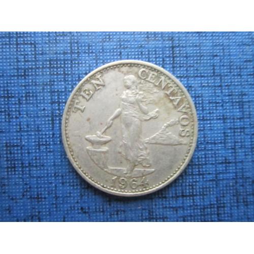 Монета 10 сентаво Филиппины 1964