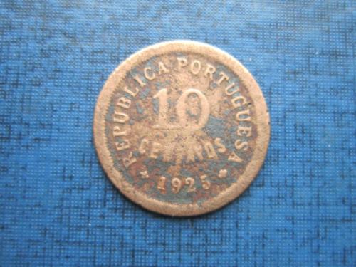 Монета 10 сентаво Португалия 1925 как есть