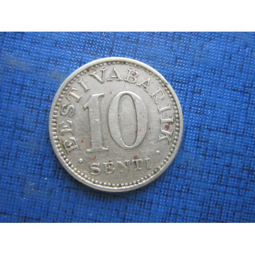 Монета 10 сенти Эстония 1931 львы нечастая
