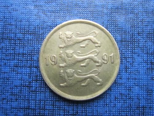 Монета 10 сенти Эстония 1991