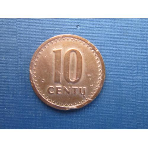 Монета 10 сенти Литва 1991