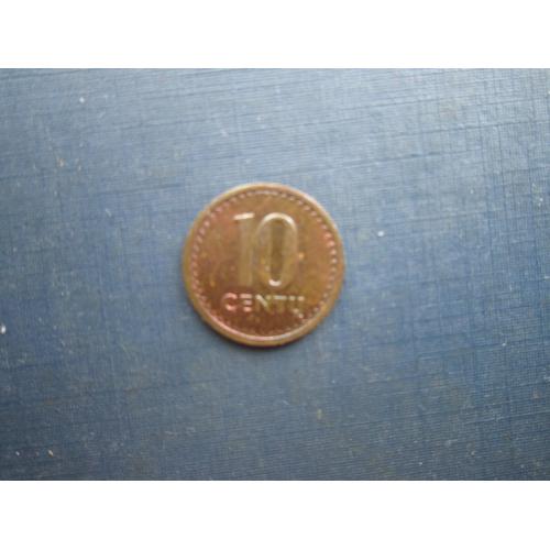 Монета 10 сенти Литва 1991