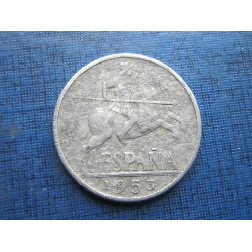 Монета 10 сентим Испания 1953