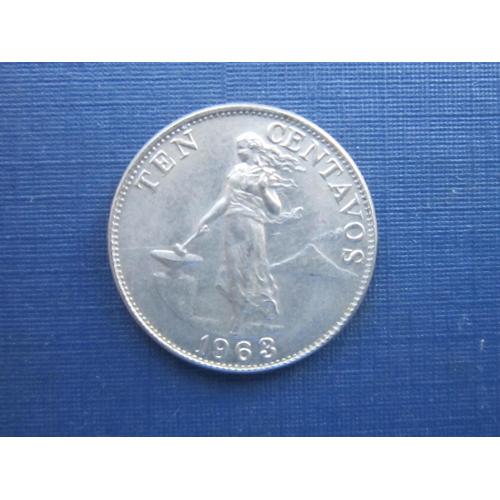 Монета 10 сентимо Филиппины 1963