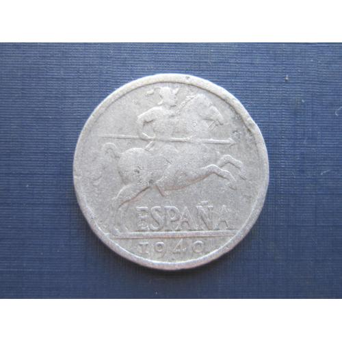 Монета 10 сентимо Испания 1940