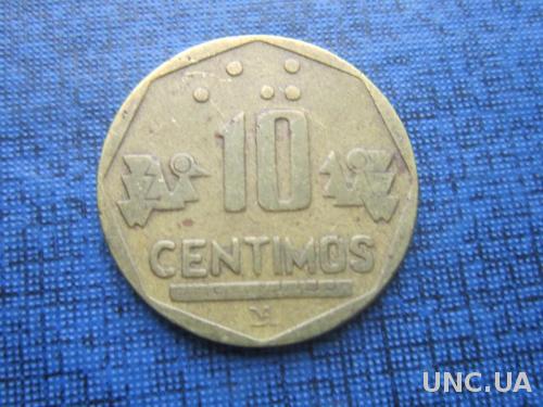 Монета 10 сентимо Перу 1994