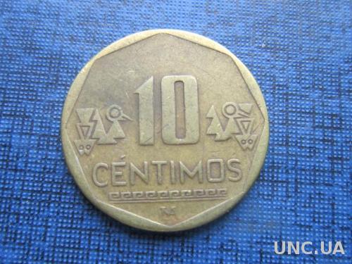 Монета 10 сентимо Перу 2003
