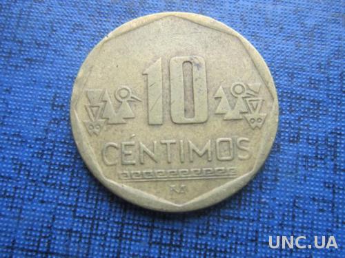 Монета 10 сентимо Перу 2006
