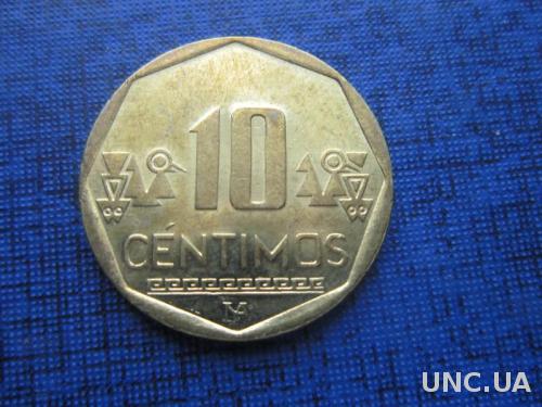 Монета 10 сентимо Перу 2008
