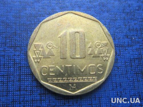 Монета 10 сентимо Перу 2009
